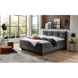 Uno Boxspringbett 180 x 200 cm H2 Grau