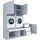 laundreezy Mehrzweckschrank-Set 238 x 68 x 238 cm Weiß