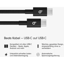 Apple Beats USB-C zu USB-C gewebtes Kabel 1.5 m Bolt Black (2-Pack)