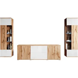 INOSIGN Wohnwand »KENIA« Komplett-Set, 3 Stk. tlg., weiß