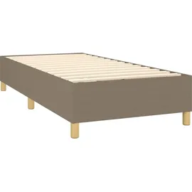 vidaXL Boxspringbett mit Matratze Taupe 100x200 cm Stoff