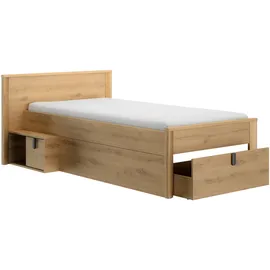 Gami Stauraumbett GAMI 123 x 80 x 207 cm Eiche braun