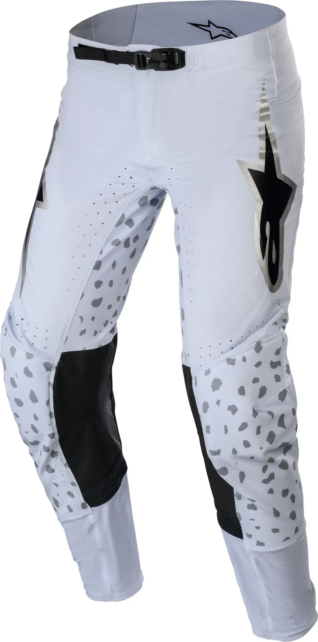 Alpinestars Supertech North S23, pantalon en textile - Noir/Blanc/Rouge Néon - 36