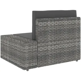 vidaXL 4-tlg. Polyrattan Garten-Lounge-Set grau