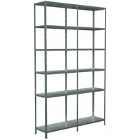 SCHULTE Regalwelt Anbauregal Metall 230 x 140 x 35 cm silberfarben