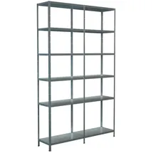 SCHULTE Regalwelt Anbauregal Metall 230 x 140 x 35 cm silberfarben