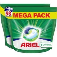 Ariel Waschmittel Pods All-in-1, 98 Waschladungen (2 x 49) Universal Frischer Wäscheduft und strahlende Reinheit