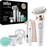 Braun Silk-épil 9 Flex SkinSpa All-in-One Set, Epilierer Damen / Haarentferner für langanhaltende Haarentfernung, Ladyshaver, Made in Germany, Facespa Gesichtshaarentferner, 9-681