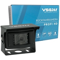 VSG24 Rückfahrkamera PROFI HD Robust & stoßfest 1080P HD Schwerlast LKW Rückfahrkamera (integriertes MIKROFON, Höchste witterungsresistente Schutzklasse IP69K)