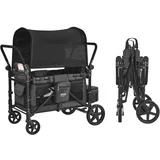 Vevor Kinderwagen für 4 Kinder Push Pull Quad Faltbarer Kinderwagen für Camping,