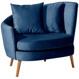 58 aufm Kessel Cocktailsessel Katrina Samtvelours 58 x 0 x 0 cm Dunkelblau mit Relax-Funktion
