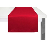 Wirth Tischläufer »Westport«, (1 St.), Made in Germany, Jacquard Dekostoff, Blatt-Design, Pflegeleicht, rot