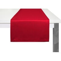 Wirth Tischläufer »Westport«, (1 St.), Made in Germany, Jacquard Dekostoff, Blatt-Design, Pflegeleicht, rot