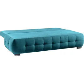 werk2 Schlafsofa WERK2 "Indigo Bettsofa mit Bettkasten, Breite 205cm, hochwertige Verarbeitung", blau (türkis), B:205cm H:90cm T:95cm, 100% Polyester, Sofas, Schlafsofa, 2-Sitzer Sofa und Schlafcouch mit Federkern & Bettkasten