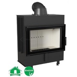 Kratki Kamineinsatz aus Stahl LUCY 14 kW Ø 200 - Schwarz