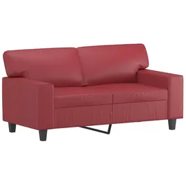 vidaXL 2-Sitzer-Sofa Weinrot 120 cm Kunstleder