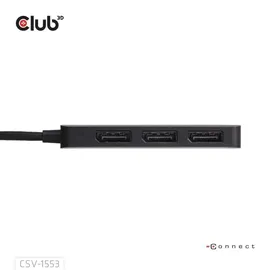 Club 3D USB Typ-C auf Dreifach DisplayPort MST Hub 4K60Hz