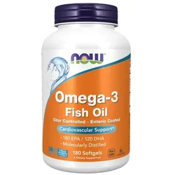 Omega-3, 180 molekular destillierte & magensaftresistente Weichkapseln