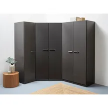 Rauch Schrank-Set RAUCH "Kleiderschrank Schrank Garderobe Wäscheschrank VANDOR", grau (graumetallic), B:164cm H:197cm T:208cm, Holzwerkstoff, Kastenmöbel-Sets, 5-türig mit viel Stauraum, Schränke einzeln stellbar MADE IN GERMANY