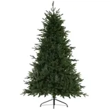 Homcom Weihnachtsbaum 1,8 m Christbaum Kunsttanne 1000 Zweige Metallfuß PVC grün 115 x 180 cm