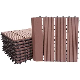 MCW WPC Bodenfliese Sarthe braun 30 x 30 cm 11 St.