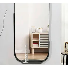 Wohnling Wandspiegel schwarz Metall B/H/T: ca. 51x114x8 cm