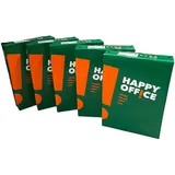 IGEPA Happy Office Kopierpapier DIN A4 80 g/m2 weiß, Büropapier 5 Packs á 500 Blatt (gesamt 2500 Blatt) EU-Ecolabel