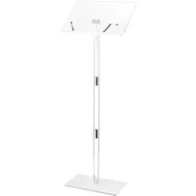 Vevor Podiumständer Rednerpult aus Acryl (1,22 m), tragbarer Laptop-Schreibtisch mit Buchklammern & breiter Lesefläche & verstellbarem Winkel, Bodenstehend für Klassenzimmer Hochzeiten Konferenzen