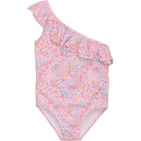 Color Kids - Badeanzug Floret One Shoulder in cherry blossom, Gr.110,