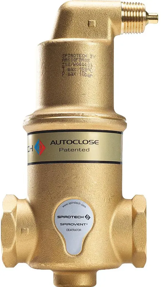 Mikroblasen-Luftabscheider Spirovent Solar AutoClose horizontal, DN 40 (1 1/2'') IG