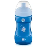 MAM Sports Cup (330 ml), auslaufsicherer Baby Trinkbecher mit selbstöffnendem Ventil, Kinder Trinkbecher mit rutschfester Greiffläche, ab 12+Monaten, Elefant