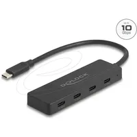 DeLock USB 10 Gbps Type-C Hub mit 4 x Buchse schwarz