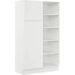 Mehrzweckschrank-Set IMPULS KÜCHEN "Warschau", weiß mit beton, optik natur, B:120cm H:206,2cm T:60cm, Holzwerkstoff, Pulverlack, Kastenmöbel-Sets, Vielfältige Varianten verfügbar; kombinierbar mit anderen Artikeln