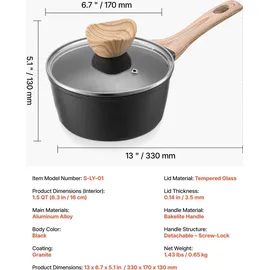Vevor Kochtopf 16 cm rund