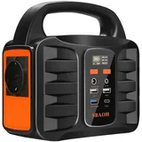 Tragbare Powerstation 99Wh,SBAOH 150W Solargenerator Akku mit AC/Auto Zigärettenänzünder/USB Ausgabe,Mobile stromgenerator für Reise/Camping/Outdoors/Emergency