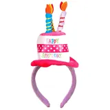 Boland 00940 - Haarreif Happy Birthday, Tiara mit Mini-Hut für den Geburtstag, Torte, Geschenk, Überraschung, Party, Dekoration