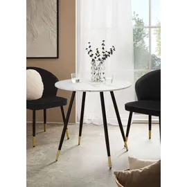 FineBuy Esszimmertisch 75 x 76 x 75 cm weiß