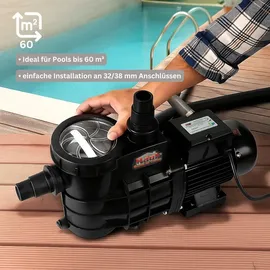 Mauk Schwimmbadpumpe schwarz 320 W