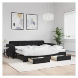 vidaXL Tagesbett 90 x 190 cm Schwarz