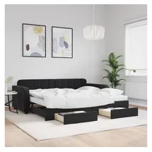 vidaXL Tagesbett 90 x 190 cm Schwarz