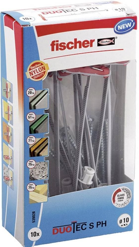 Fischer, Dübel, DuoTec 10 S PH (10) (10 Stk.)
