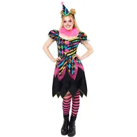 amscan 9917872 Damen Halloween Funhouse Horror Clown Verkleidung Kostüm Multi Größe 42-44