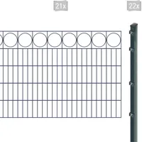 Arvotec Doppelstabmattenzaun »EXCLUSIVE 100 zum Einbetonieren "Ring" mit Zierleiste«, Zaunhöhe 100 cm, Zaunlänge 2 - 60 m 17838760-0 anthrazit H/L: 100 cm x 42 m