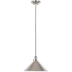 Provence Pendelleuchte mit 1 Licht, poliertes Nickel