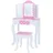 Teamson Kids Fantasy Fields Kinder Schminktisch mit Spiegel und Hocker Mit Lichtern Rosa Td-11670fl
