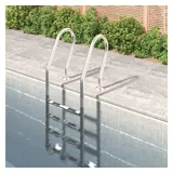 vidaXL Poolleiter 54 x 38 x 184,5 cm edelstahl 304 93456