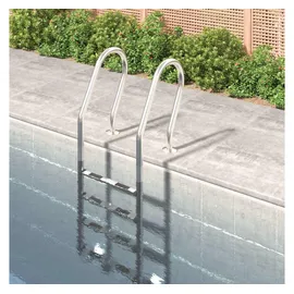 vidaXL Poolleiter 54 x 38 x 184,5 cm edelstahl 304 93456