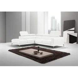 Ecksofa EGOITALIANO "Claudie, Designsofa mit extrakomfortablem Sitzkomfort", rot (burgundy), B:268cm H:97cm T:226cm, Luxus-Microfaser (100% Polyester) Leder u00bbBULLu00ab (echtes Rindsleder). Geschliffenes, pigmentiertes und behandeltes Rindsleder mit einer Dicke von 1, 3-1, 5 mm. Dieses Leder zeigt eine ziemlich weiche Hand mit einem halb undurchsichtigen Aussehen. Es handelt sich um ein geschütztes Leder. Eine leichte Deckschicht schützt sie vor Flecken, ohne ihre ursprünglichen Eigenschaften zu verändern. Die geschützten Leder kombinieren die Vorteile von Natürlichkeit und Weichheit mit einer guten Beständigkeit gegen Verschleiß und Ausbleichen. Das Vorhandensein der charakteristischen Zeichen, die das Leben des Tieres bestimmen, wie Narben, Körnungsunterschiede, Falten, Adern, Disharmonien in Farbtönen, beweisen ihre absolute Echtheit und großen Wert., Sofas, Inkl. Kopfteilverstellung, L-Form