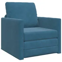 vidaXL Schlafsessel 2-in-1 Blau Samt