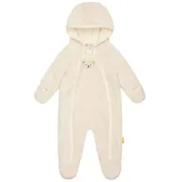 Steiff Baby Girls Overall Einteiler Fleece, Antique White, 74
